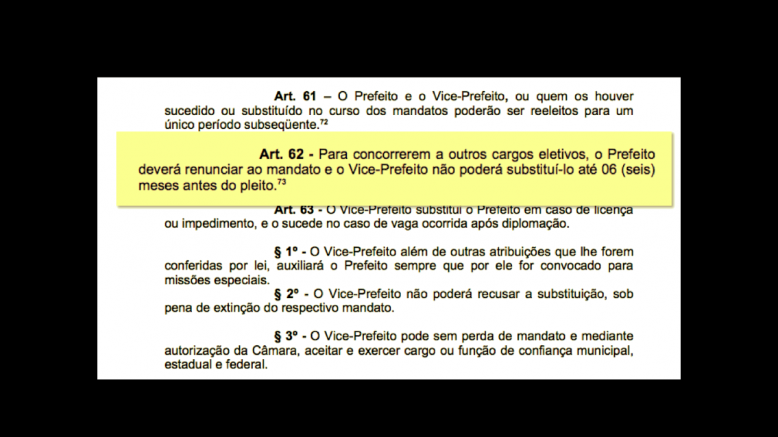 Lei indica que Cinthia Ribeiro não poderá assumir prefeitura