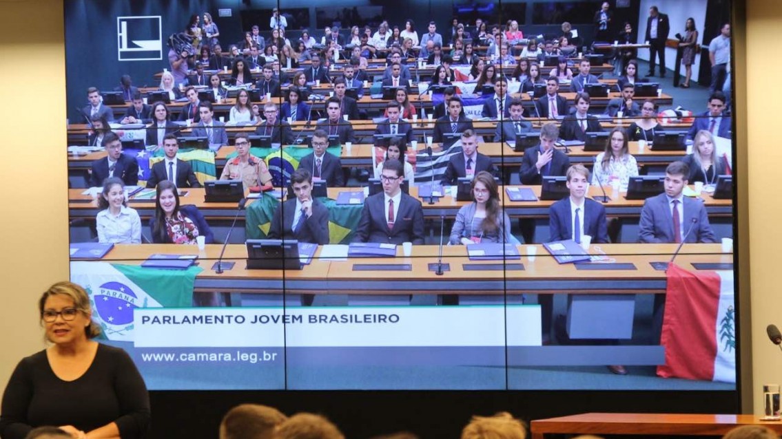 Aluno do Tocantins no Parlamento Jovem Brasileiro de 2018 no DF